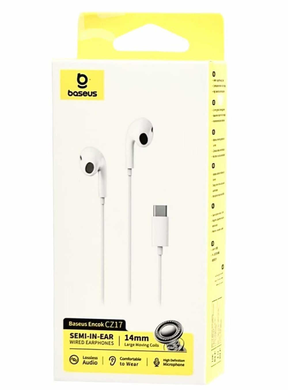 Стереонаушники с микрофоном Baseus Encok CZ17 Type-C белые
