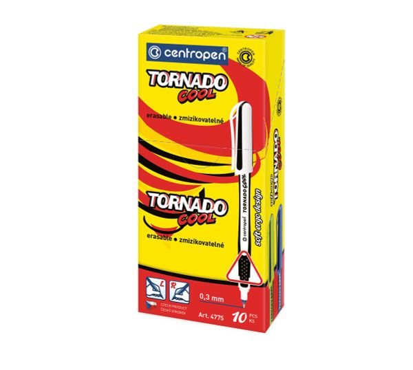 Ручка-роллер TORNADO COOL 4775/10 0.3 мм, 10 шт, 4775/10 цвет чернил: синий, Centropen 4775/10