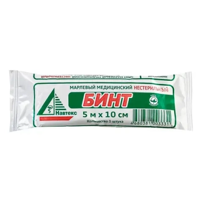 Бинт медицинский нестерильный Навтекс 28 г/м 10 см 5 м 800 шт