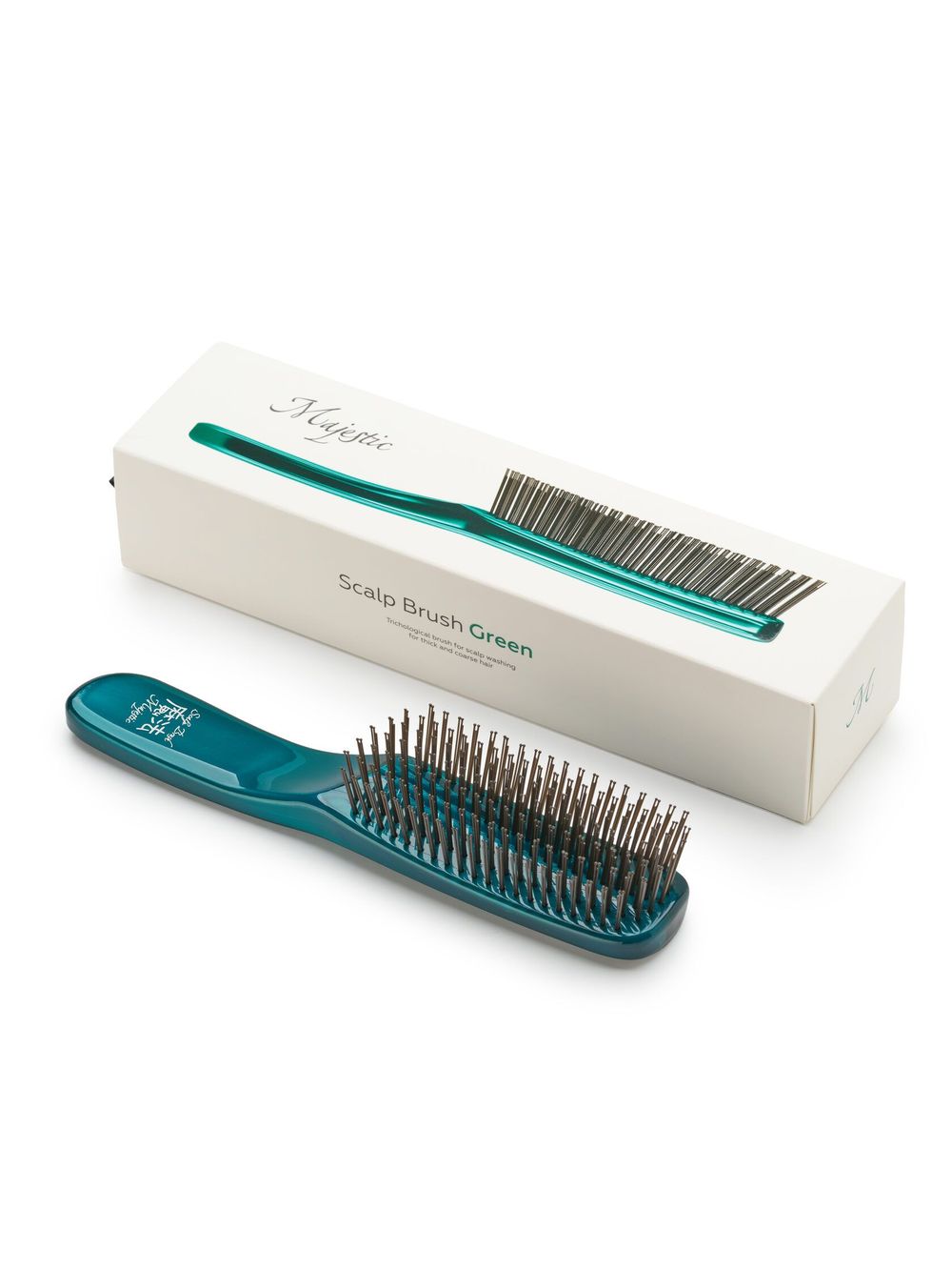 Расческа Majestic Scalp Brush изумруд
