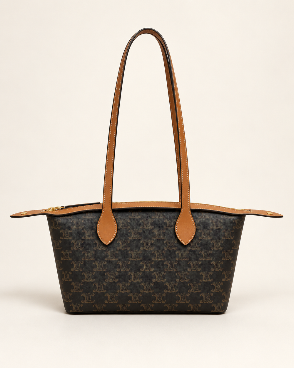 Сумка Celine Duffle, коричневая — вид спереди