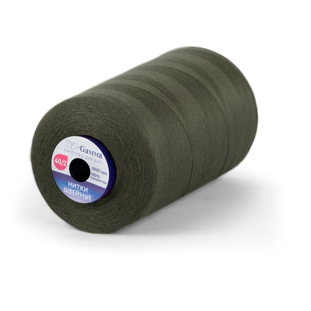 Нитки универсальные Gamma 40/2, 4570 м (5000 ярд) / 1 кат., 346 т.серый