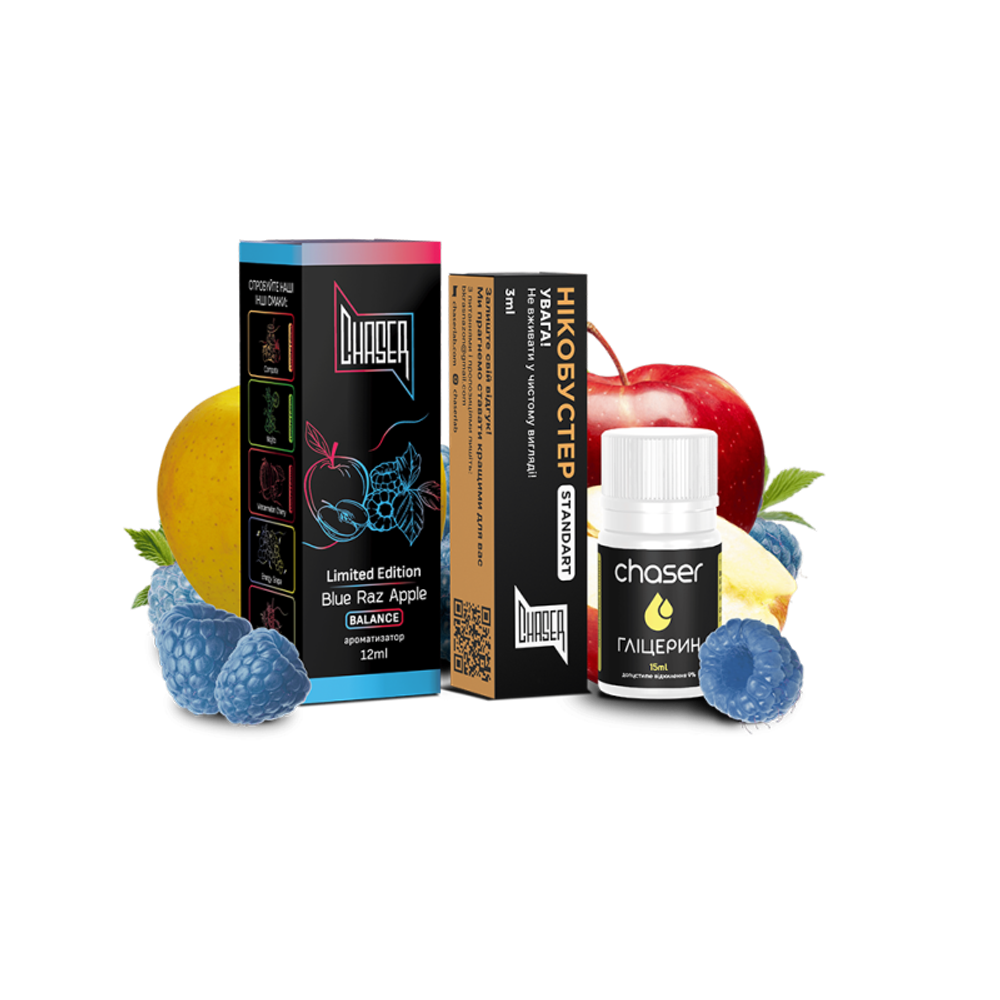Chaser BLACK - Blue Raz Apple (30ml, 5% nic)
