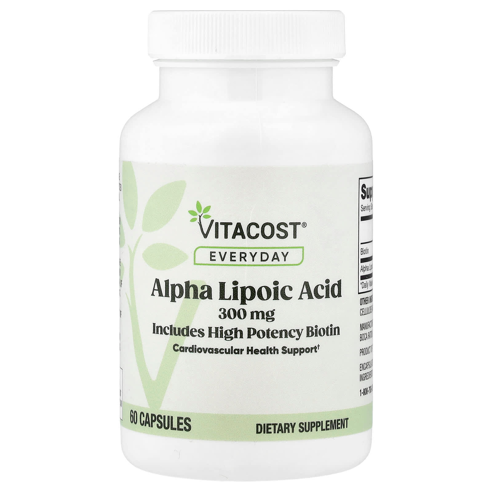 Vitacost, Everyday, альфа-липоевая кислота, 60 капсул