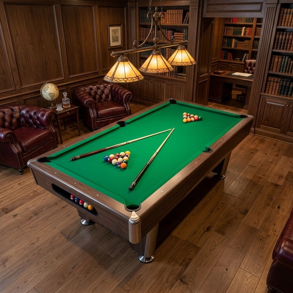 Бильярдный стол для пула Dynamic Billard "Triumph Plus" 8 футов (коричневый) в комплекте, аксессуары и сукно