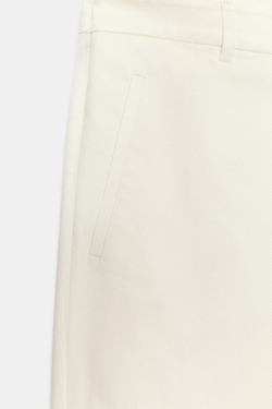ZARA ШИРОКИЕ БРЮКИ СО СКЛАДКАМИ — ZW COLLECTION, ЭКРЮ