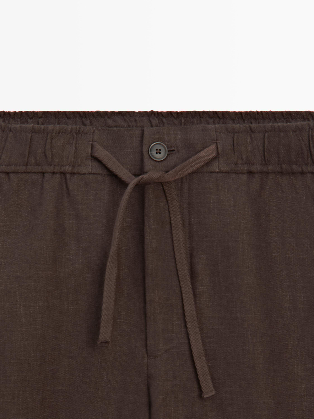 Massimo Dutti Льняные спортивные брюки, коричневый