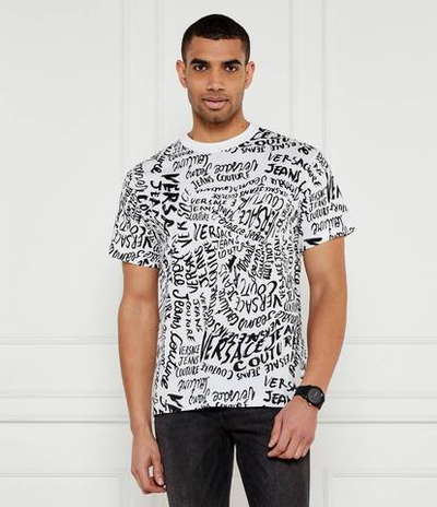 Футболка Logomania Versace Jeans Couture - белый(78GAH6R0JS440)