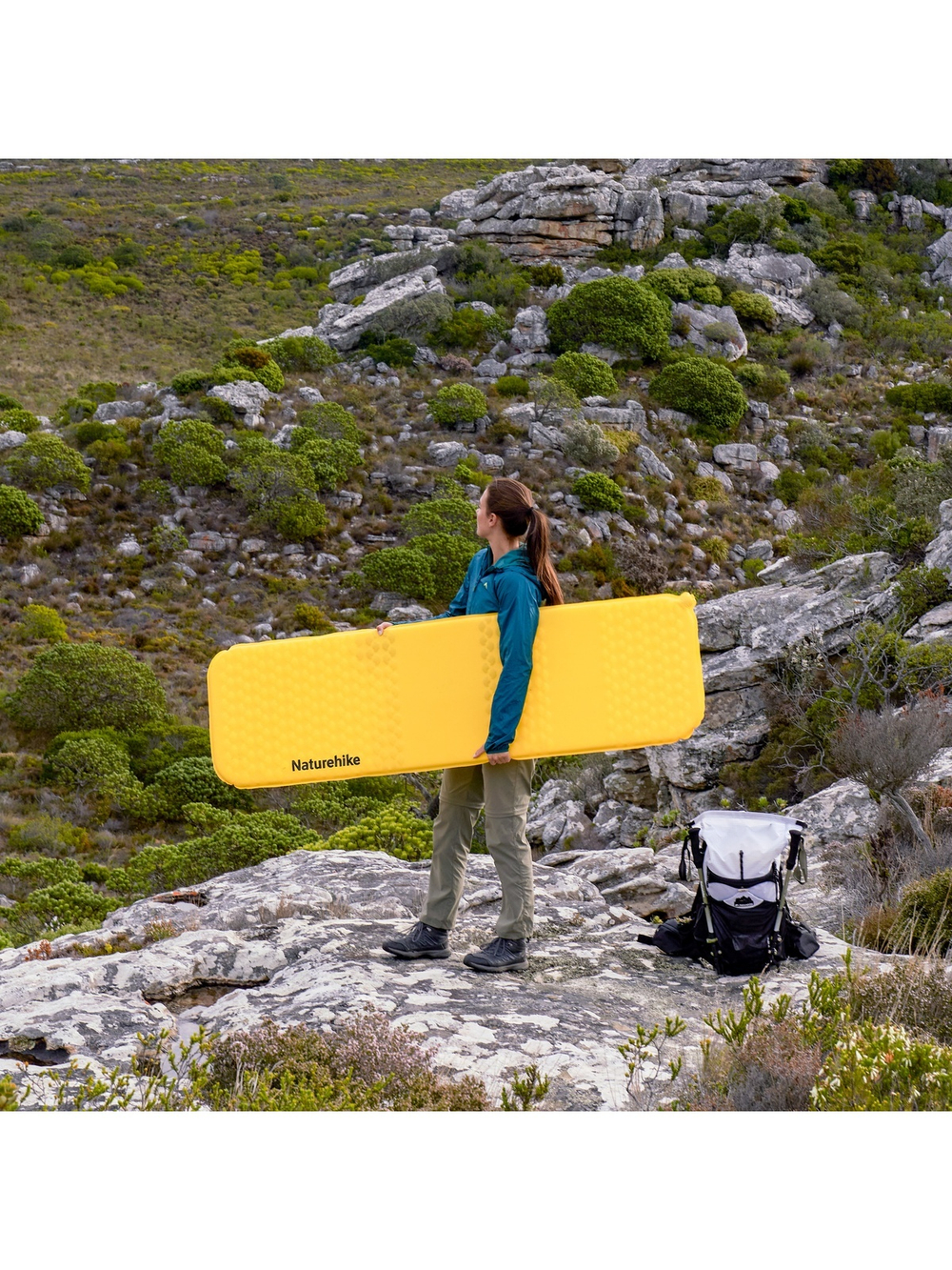 Коврик надувной Naturehike 183х53х3,5 см, желтый