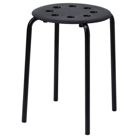 IKEA MARIUS  (ИКЕА МАРИУС)  -  Табурет - черный 45 см