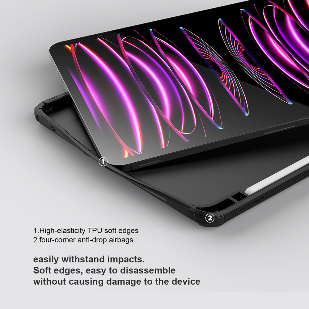Чехол книжка с встроенной подставкой-магнитом от Nillkin для iPad Pro 13 с 2024 года, серия CamShield Pad Case
