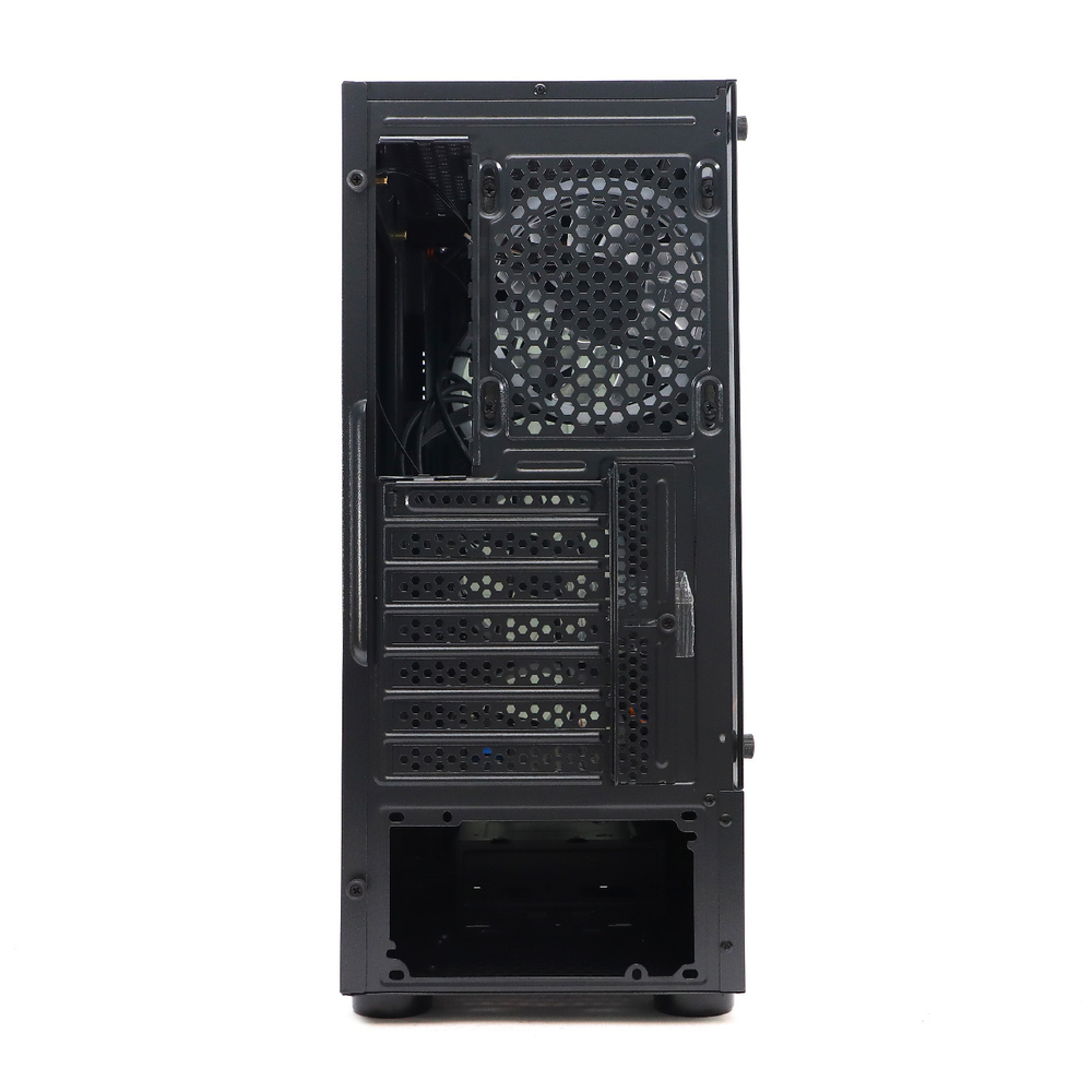 Корпус BaseTech eXtreme GFX-04, Без БП, ATX, чёрный, 4xFRGB FAN, 2xUSB2, 1xUSB3, бок: закалённое стекло (BT-GFX-04-TG-4F-RGB)