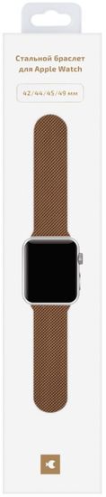 Ремешок миланская петля moonfish для Apple watch - 42/44/45/49 мм, золотой