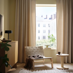 IKEA SANELA  (ИКЕА САНЕЛА)  -  Штора, 2 шт. - светло-бежевый/на люверсах 140x300 см