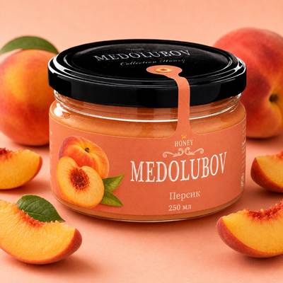 Крем-мёд MEDOLUBOV «Персик», 250 мл