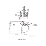 Зажим с горизонтальной ручкой Woodwork GH-225-DSM