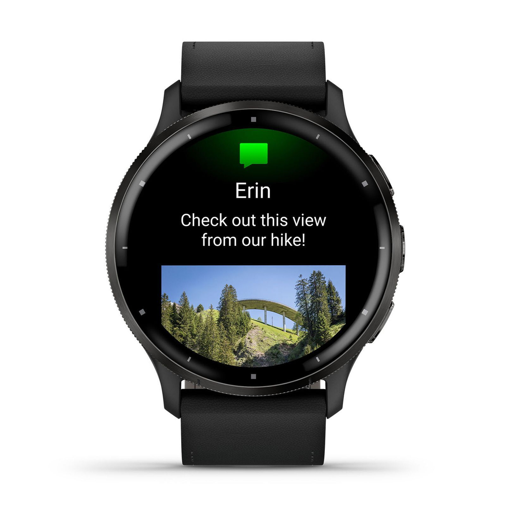 Смарт-часы Garmin Venu 3 Black c черным кожаным ремешком, 010-02784-52. Товар уцененный