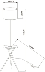 Торшер Arte Lamp COMBO A2070PN-1BK, 1хE27