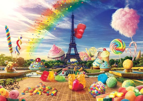 Puzzle - "1000 Funny Cities" Sweet Paris