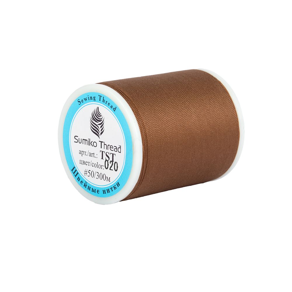Нитки для трикотажных тканей SumikoThread 300 м, (328 ярд), 020 коричневый