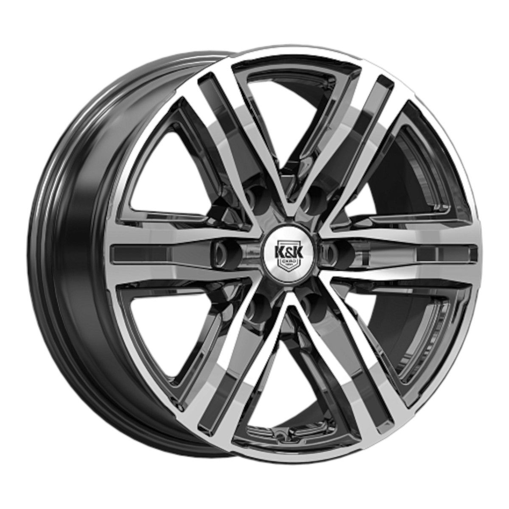 Диск Литой КиК R8 (КС1174) 7.5 x R17 6x139.7 D100.1 ET36 Алмаз черный