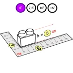 Элемент фиолетовый 2x1 для конструктора Outdoor