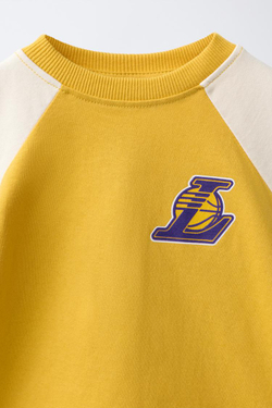 ZARA ЛОНГСЛИВ NBA — LOS ANGELES LAKERS, МЯГКИЙ ЖЕЛТЫЙ