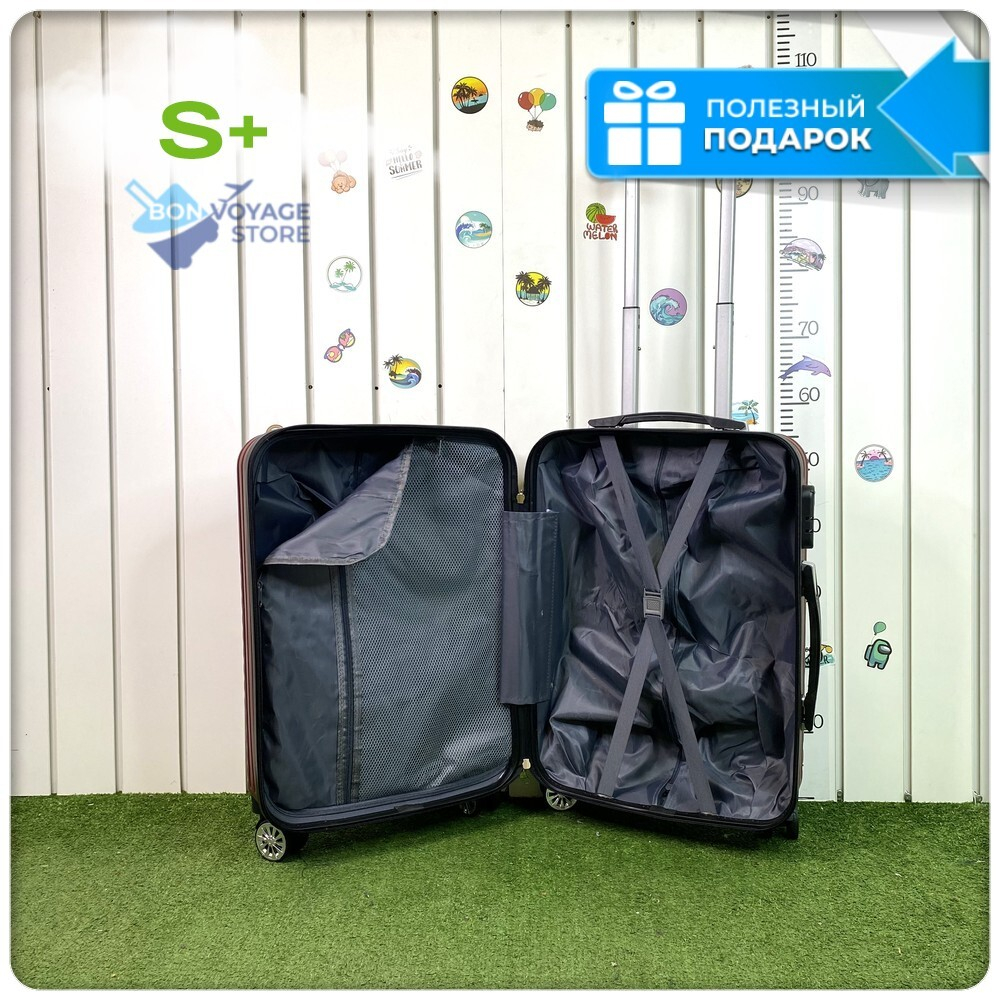 Маленький чемодан F-bag Circle, Бордовый, S+