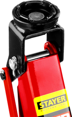 STAYER R-28 RED FORCE, 2 т, 130 - 350 мм, подкатной домкрат для легковых а/м, Professional (43153-2)