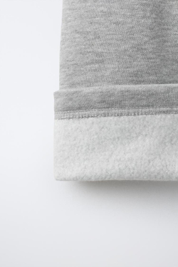 ZARA БРЮКИ WIDE LEG С ОТДЕЛКОЙ СТРАЗАМИ, СЕРЫЙ МЕЛАНЖ