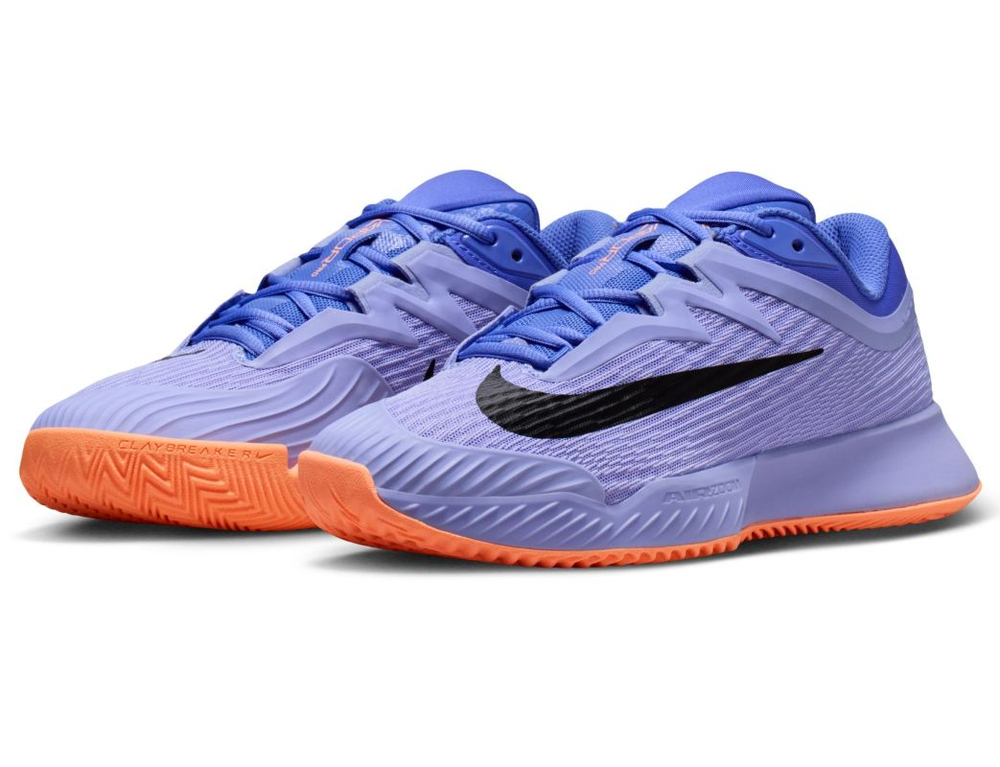 Женские теннисные кроссовки Nike Zoom Vapor Pro 3 Clay — светлый чертополох/чёрный сапфир