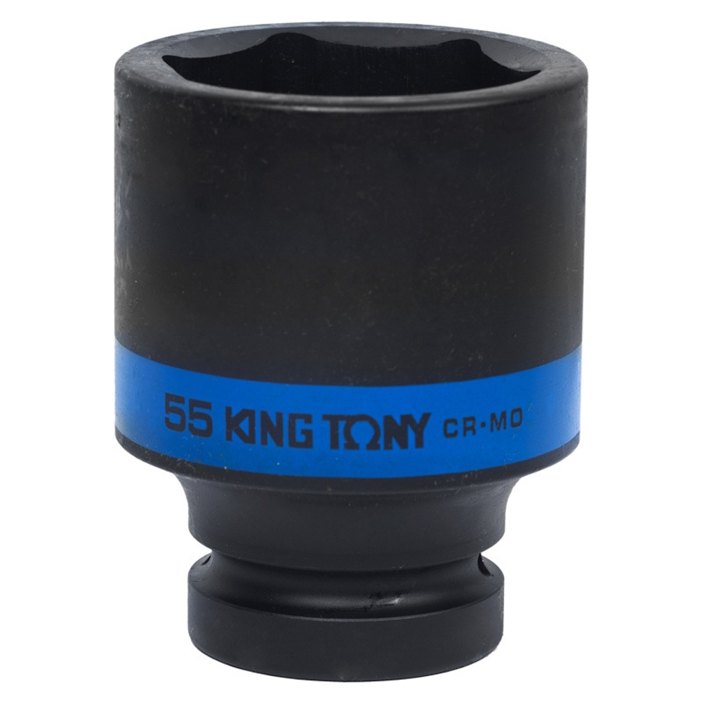 Головка торцевая ударная глубокая шестигранная 1", 55 мм KING TONY 843555M