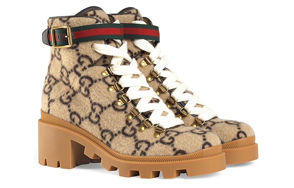 GUCCI GG Wool Ankle Boot