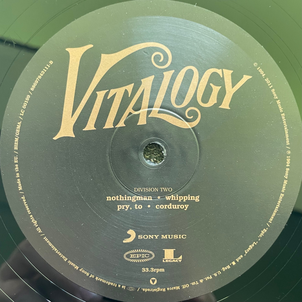 Pearl Jam ‎– Vitalogy 2LP (Европа 2011г.)