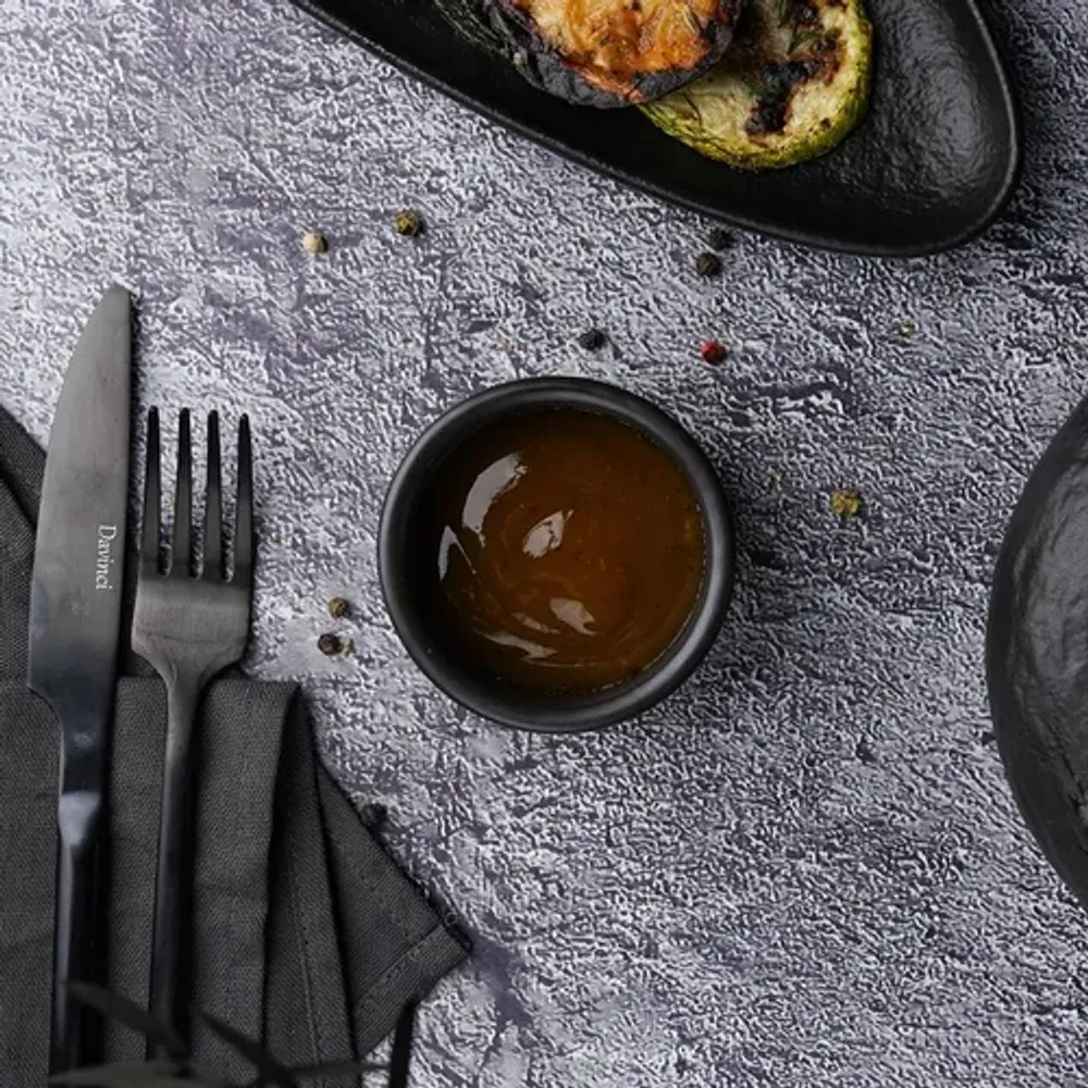 Соусник 90 мл d 7 см h4 см круглый фарфор Рамекин Black Raw Stellar P.L. Proff Cuisine [12]