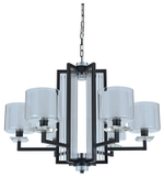 Подвесная люстра Newport АЛЕКСАНДРА 4406+1/C black+gold