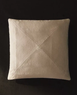 ZARA HOME ЛЬНЯНАЯ НАВОЛОЧКА ДЛЯ ДЕКОРАТИВНОЙ ПОДУШКИ, ЖЕЛТОВАТО-БЕЛЫЙ