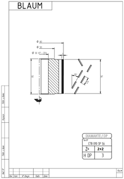 PCD фреза D.80x56x30+DKN Z=2+2 H=3 LH + RH