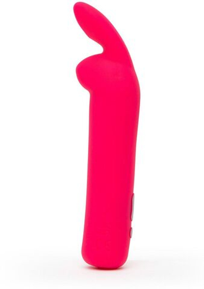 Розовая вибропуля с ушками Rechargeable Rabbit Ears Bullet Vibrator (Цвет: розовый)
