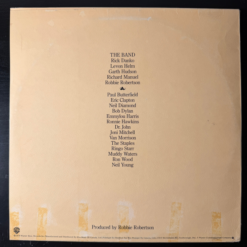 The Band – The Last Waltz 3LP (Канада 1978г.) Т