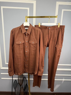 Льняной костюм Brunello Cucinelli