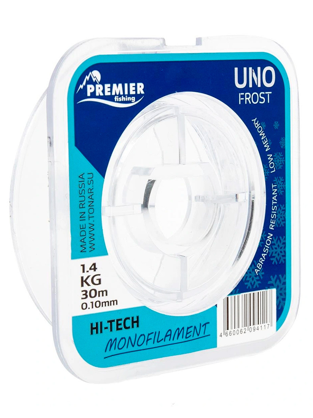 Леска для рыбалки Premier Fishing UNO FROST Clear Nylon 0,10mm/30m (PR-UF-T-010-30)