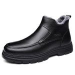 CHENGSHILUOTUO Elderly Insulated Shoes Men"s