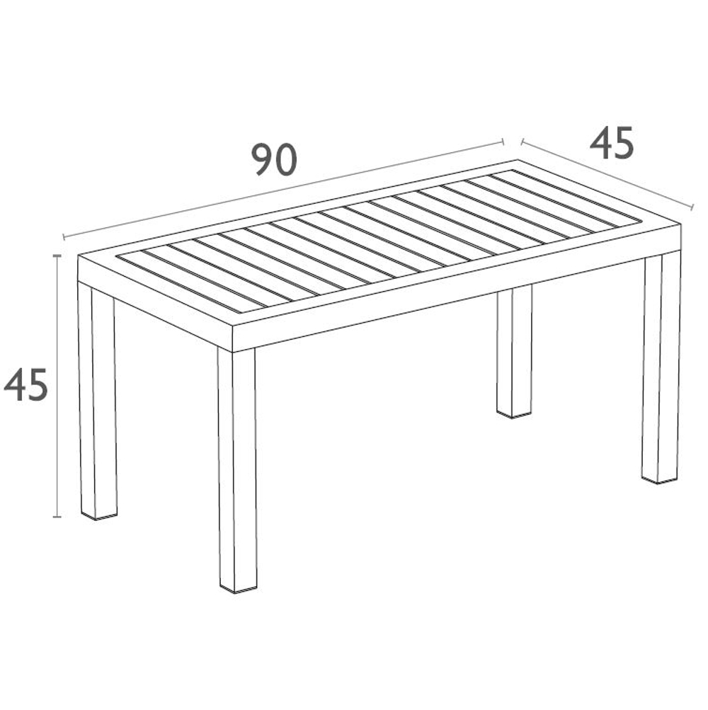 Столик пластиковый журнальный Siesta Contract Ocean Table, белый