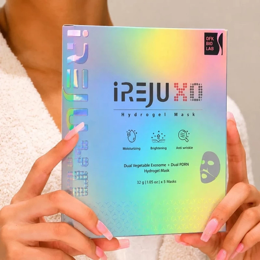 iREJU ХО Hydrogel Mask Dual Vegetable Exosome + Dual PDRN | Ревитализирующая гидрогелевая маска с экзосомами и ПДРН