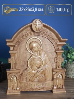 Пётр и Феврония Муромские, икона из дерева, 32х26х3,8 см