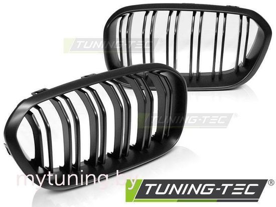 Решетки радиатора для BMW 1 F20 / F21 LCI (15-18) черные матовые в стиле M1
