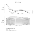 Лежак пластиковый Vondom Ibiza Basic, белый