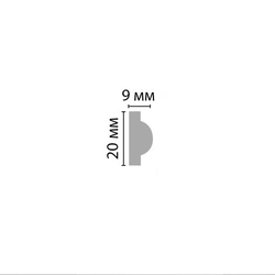Молдинг гладкий Decomaster 97202F гибкий 20х9х2400мм