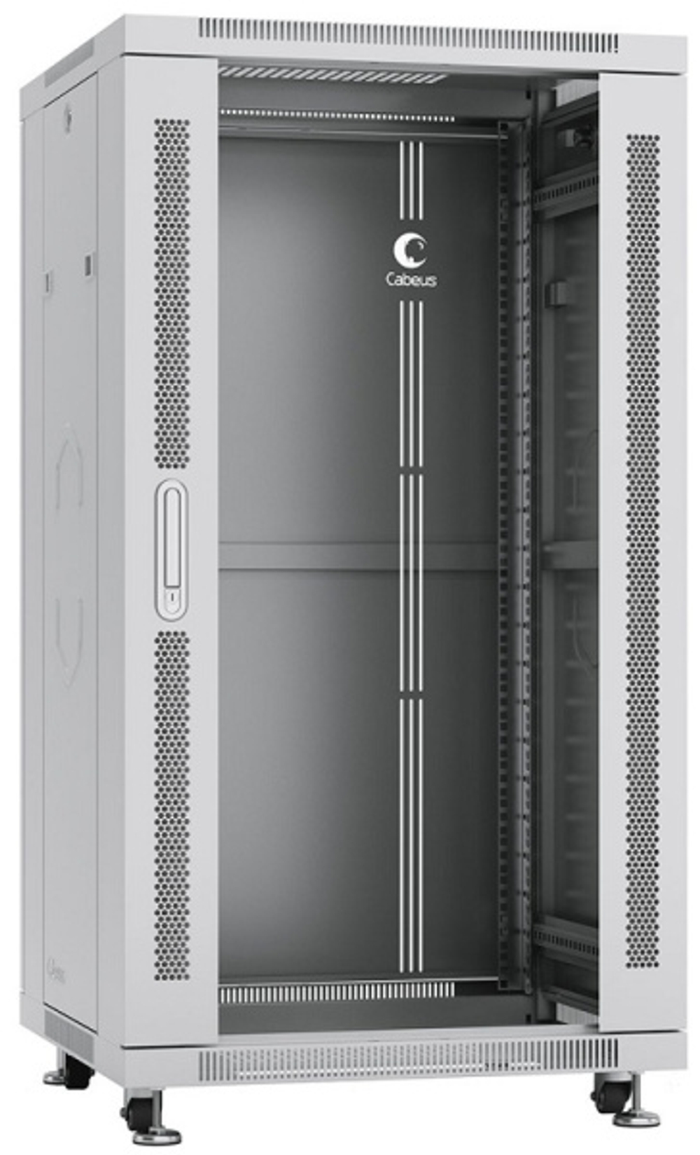 Шкаф напольный 19", 22U Cabeus SH-05C-22U60/100